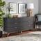 Baxton Studio Kelson Modern and Contemporary Dark Grey and Gold Finished Wood 6-Drawer Dresser 189-11576-ZORO - alternate 1
